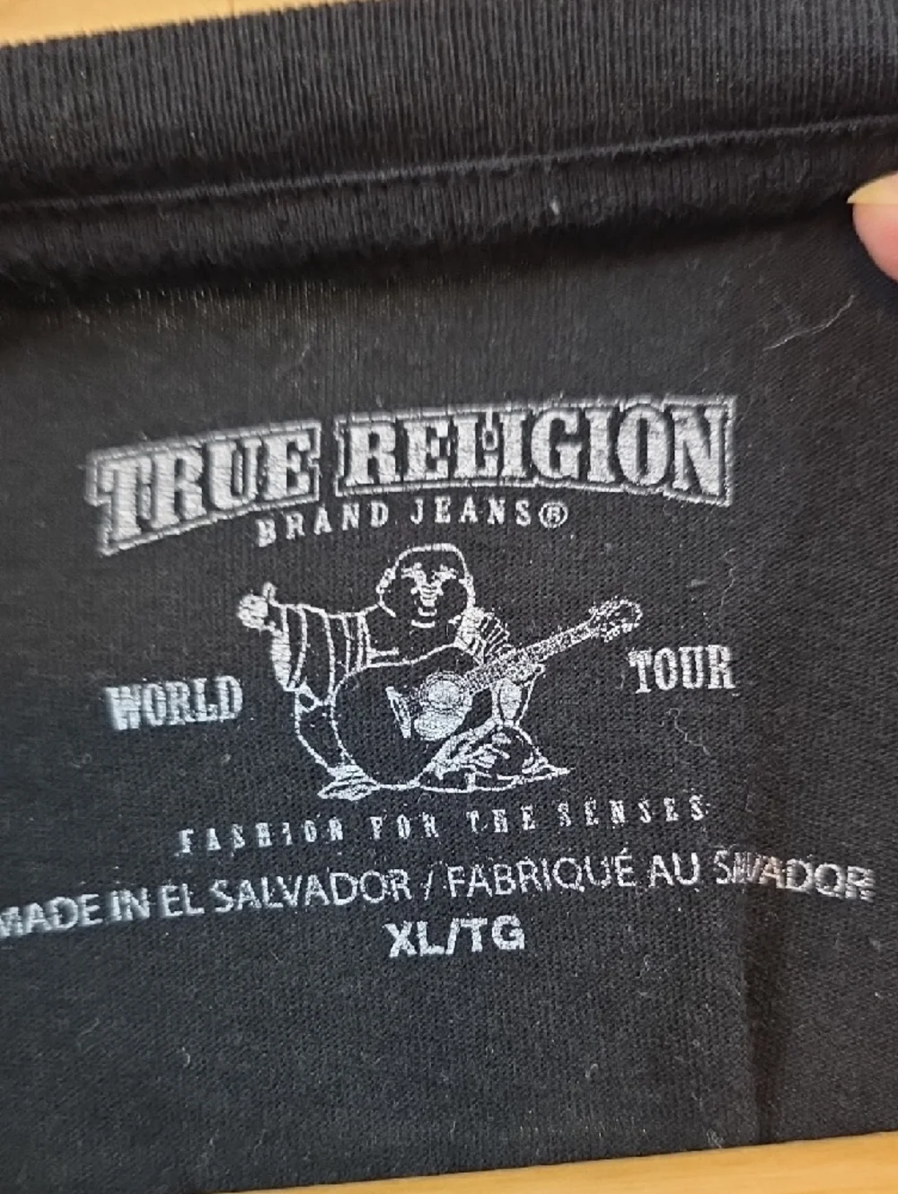 True Religion Brand Jeans Solid Gold Buddha Graphic Tee Men's XL Streetwear Y2K